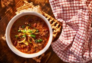 bowl of traditional chili