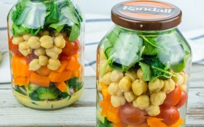 Salad in a Jar with Garbanzo Beans