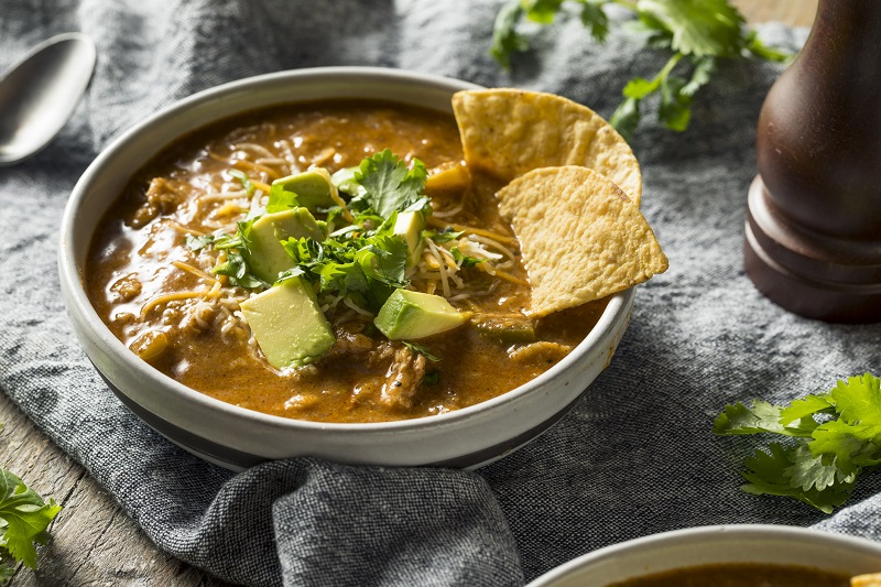 Chicken Taco Soup with Pinto Beans