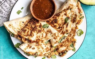 White Bean and Spinach Breakfast Quesadillas