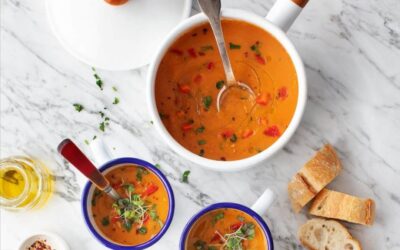 Roasted Red Pepper White Bean Soup