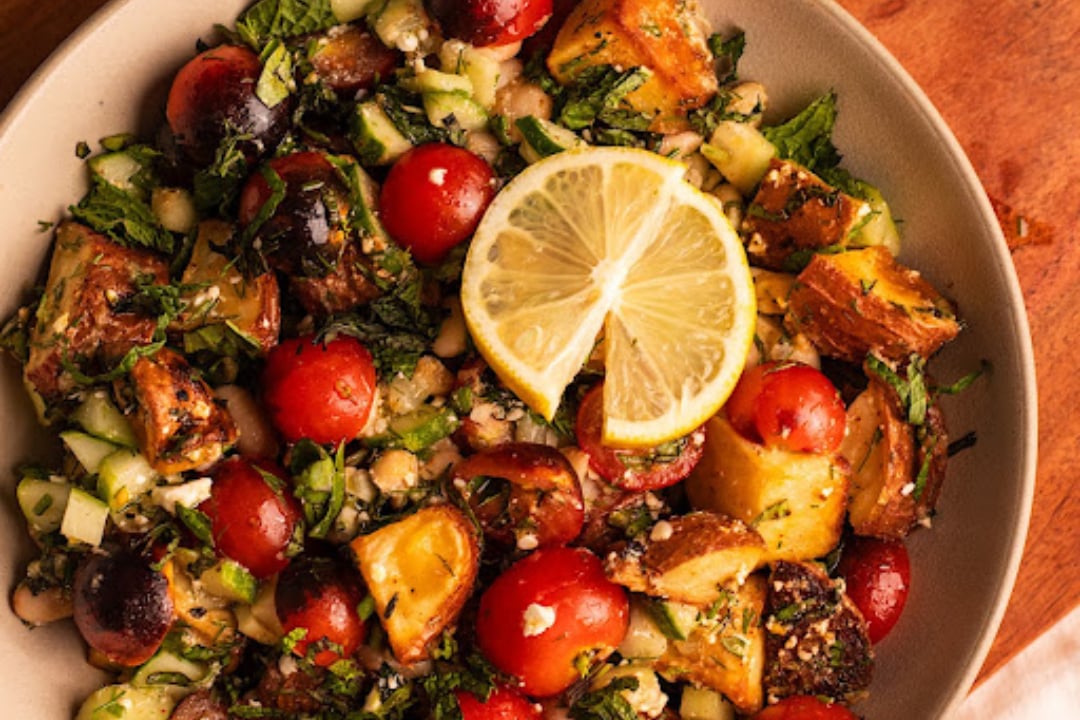 Herby Crispy Potato Salad with White Beans